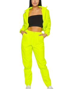Ofertas Destacadas: Conjunto Deportivo de 2 Piezas para Mujer, Chaqueta Cortavientos de Invierno, Ligero, Corte Regular, Transpirable, Poliéster/Algodón - Product Image 4