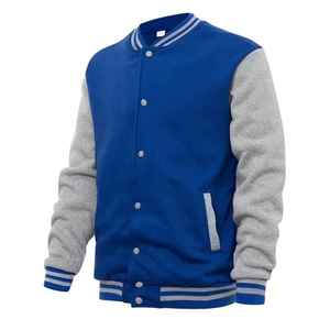 Veste universitaire pour homme en laine bleu royal avec logo personnalisé, patch en chenille, veste de style Letterman OEM - Product Image 2