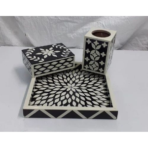 Juego de quemadores de incienso clásicos de madera |   Porta Incienso Artesanal con Copa de Latón |   Bandeja con Incrustaciones de Madreperla para Decoración del Hogar Árabe - Product Image 4