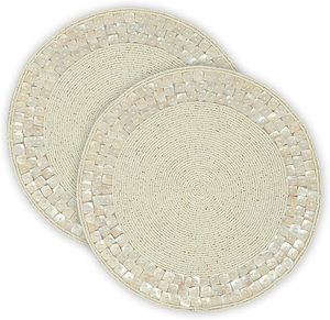 Elegant Modern Glass Beaded Charger Plate New Arrival Non-Slip Decorative Durable <b>Table</b> <b>Mat</b> for Wedding and Banquets - Product Image 4