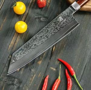 Premium Eco-Friendly Damascus Steel Chef <b>Knife</b> <b>Sharp</b> Blade Wood Handle Non-Stick Coating Dishwasher Safe Ambidextrous <b>Kitchen</b> - Product Image 4