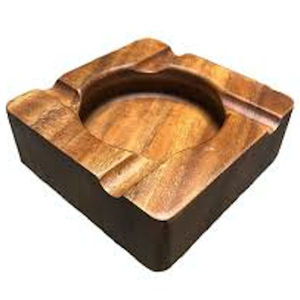 Round Wooden <b>Ashtray</b> Tree Bark Edge American Style Home Desktop Table Decoration Cigar Tray Storage for Restaurant Hotel Use - Product Image 3