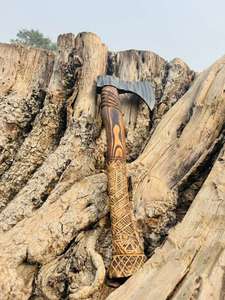 Thewizcrafts Handmade High Carbon Steel Viking Tomahawk Industrial Grade Steel Handle <b>Camping</b> Outdoor Use OEM 1 Year Warranty - Product Image 2