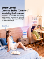 Nouvel humidificateur sans brume, humidificateur à forte production de brume avec purification de l'air, mini purificateur portable à ions négatifs pour la maison et le bureau