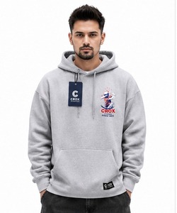 Sudadera con Capucha para Hombre, Estampado Serigrafiado, Mezcla de Algodón Suave, con Bolsillo Tipo Canguro, para Actividades al Aire Libre y Diarias - Product Image 1