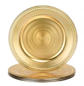 Assiette de présentation décorative en laiton – Vaisselle haut de gamme pour mariages et événements - Product Image 3