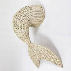 Beautiful <b>Large</b> Mermaid Tail Shaped <b>Wall</b> <b>Decor</b> Rattan Decorate Kid Nursery Room Handcrafted Woven Wicker Hanging Art - Product Image 1