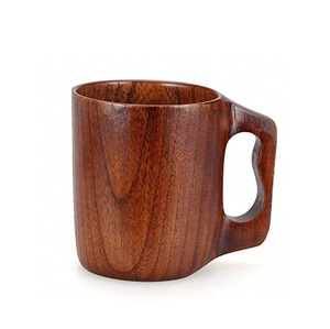 Eco Friendly Wooden Coffee Mug Handmade Solid Wood Natural Finish Rustic Large Capacity Boiling Water Applicable for Tea Coffee - Product Image 1