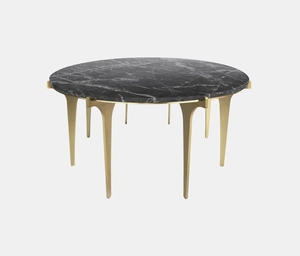 Sleek design Brass coffee <b>table</b> luxury <b>mirrored</b> cocktail <b>table</b> modern square glass center <b>table</b> high end block leg coffee <b>table</b> - Product Image 3