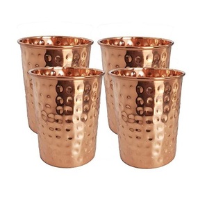 Contemporary Copper Drinking Glass Handmade Tumbler Ayurvedic Wellness Vessel Elegant Dining Kitchen Premium Metalware - Product Image 5