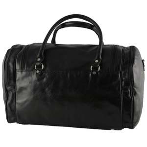 กระเป๋าเดินทางหนังแท้ดีไซน์คลาสสิกสไตล์วินเทจ  กระเป๋าถือสุดสัปดาห์สำหรับผู้ชายและผู้หญิง  ความจุขนาดใหญ่  กระเป๋าเดินทางแบบมีซิป - Product Image 3