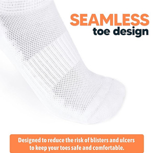 Calcetines Diabéticos Extra Anchos Personalizados, Calcetines de Compresión Bariátrica Sin Elásticos, Tejidos, Unisex, para Uso en Otoño - Product Image 3