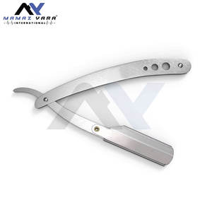 Navaja de Afeitar Profesional de Hoja Recta para Barbero, Cuchillas Clásicas Plateadas para Hombres, Afeitado y Cuidado Personal - Product Image 2