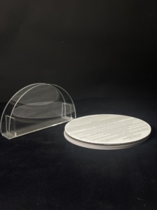 2025 nouvel ensemble de banc en plexiglas rond moderne avec base durable de 8 pièces pour l'affichage et les cadeaux de stockage Judaica - Product Image 2