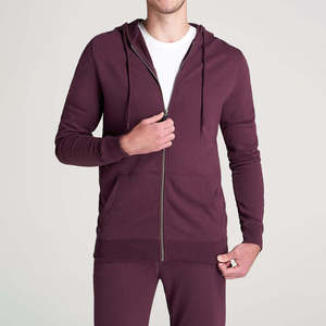 Ensemble de survêtement polaire personnalisé pour hommes adultes, sweat à capuche zippé et pantalon de jogging, en coton, décontracté, pour l'hiver, vêtements de sport, fournisseur en gros, OEM - Product Image 3