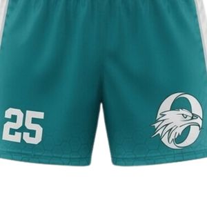 Unisex Teal <b>White</b> Lacrosse Uniform Set Polyester Athletic Fit <b>Jersey</b> <b>Shorts</b> Lightweight Team Sportswear Game Apparel - Product Image 6