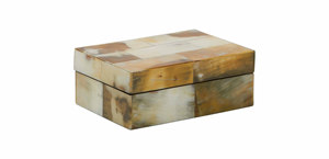 Sophisticated MDF Heirloom <b>Keepsake</b> Box India Intricate Horn Inlays Glossy Finish Unique Eco-Friendly Animal Natural Craft - Product Image 4