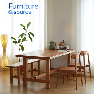 Juego de comedor de madera moderna-Juego de mesa de comedor duradero con tapa de chapa de madera contrachapada con 6 Sillas-Fabricante de muebles de Vietnam - Product Image 1