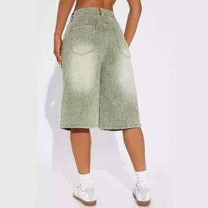 Pantalones Vaqueros Casuales de Cintura Alta para Mujer con Parches, Estilo Vintage, Corte Holgado y Relajado, Doble Botonadura con Hebilla Metálica - Product Image 3