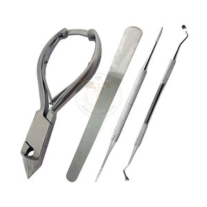 Kit d'outils de soin des ongles en acier inoxydable professionnel de luxe, 4 pièces, ensemble d'instruments de podologie - Product Image 1