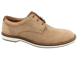Chaussures habillées en daim marron pour hommes, à lacets, respirantes, avec semelle extérieure en caoutchouc antidérapante, semelle intermédiaire en cuir véritable, idéales pour le bureau et toutes occasions. - Product Image 3