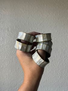 Newly Crafted Design Brass MOP Napkin Ring Metal Napkin Ring With MOP Inlay Stainless steel Napkin Ring At very low sell Price - Product Image 3