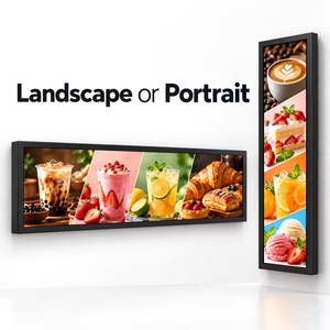 70 Inch Bar Commercial Display Menu Board Display Stretched Digital Signage <b>Screen</b> for Retail and Restaurant Advertising - Product Image 5