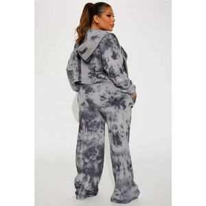 Conjunto Deportivo Personalizado para Mujer, Diseño Vintage con Estampado, Lavado Ácido, Pantalones Lisos de Alta Calidad, Sudadera con Capucha - Product Image 3