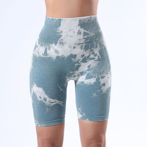 Shorts de yoga taille haute sans couture pour femmes, respirants, séchage rapide, coupe ajustée, polyester/nylon, vêtements de sport, vente en gros personnalisée - Product Image 3