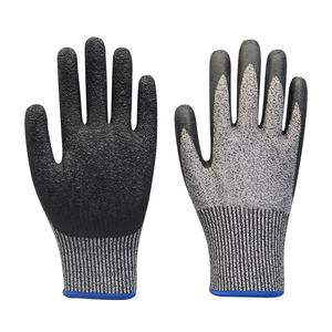 Guantes Profesionales Resistentes a Cortes con Recubrimiento Arenoso HPPE, Forro de Agarre NBR en Toda la Palma, Protección EN388/ANSI A3-A4, Guantes de Trabajo Industriales - Product Image 3