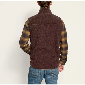 เสื้อกั๊กขนแกะมาใหม่แจ็คเก็ตแขนกุดมีซิปมีกระเป๋าคอตั้งมีกระเป๋า - Product Image 4