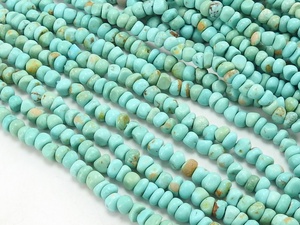 Cuentas Sueltas de Turquesa Azul de Arizona, Hechas a Mano, Hebra de 16 Pulgadas para Hacer Joyería, Piedra Natural con Certificación de Terceros - Product Image 3