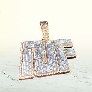 Custom <b>Initial</b> Letter <b>Pendant</b> Necklace Iced Out PUF Logo <b>Pendant</b> Micro Pave CZ Diamond Personalized Alphabet Hip Hop Jewelry - Product Image 1