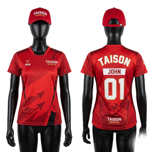 Maillot de tir à l'arc en polyester interlock premium 180 GSM, bleu sarcelle, avec panneau latéral imprimé par sublimation et logo personnalisé - Product Image 2
