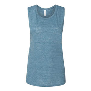 Camiseta sin mangas de alta calidad 100%, personalizada, al por mayor, para mujer, de algodón suave y spandex, con dobladillo curvo, para verano. - Product Image 4