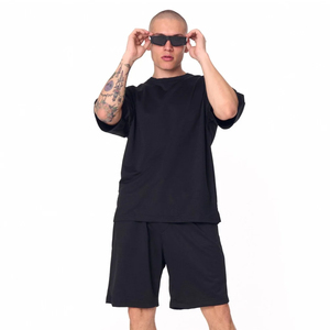 Camisetas y Pantalones Cortos para Hombre con Logotipo Personalizado, Cuello Pequeño, Marca de Moda, Estilo Vintage Oversize - Product Image 4