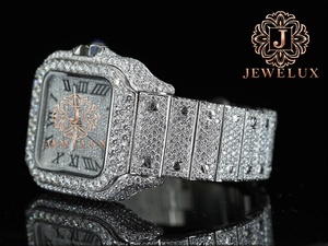 Reloj de Lujo con Diamantes de Moissanita para Hombre, Estilo Hip Hop, Resistente al Agua, para Uso Diario y Eventos Especiales, en Venta - Product Image 4