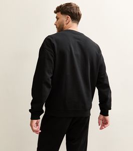 Sweat-shirt personnalisé de luxe à col rond et épaules tombantes, surdimensionné, 100% coton, sweat-shirt décontracté à col rond - Product Image 3