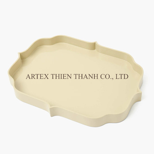 ถาดไม้เคลือบเงาคุณภาพสูง ถาดลายหยักตกแต่ง งานแฮนด์เมด ของตกแต่งบ้าน ขายส่งจากโรงงานโดยตรง - Product Image 3