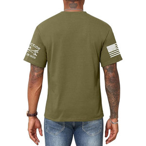 Camiseta de Manga Corta con Diseño de Calavera y Bandera Estadounidense, Camiseta Patriótica para Hombre con Gráfico de Calavera y Bandera de EE. UU., Informal, de Verano, de Algodón - Product Image 2