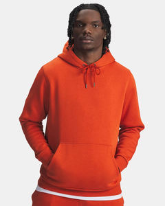 Men's <b>Orange</b> Hooded Zip-Up <b>Fleece</b> Sweatshirt Regular Fit Casual Wear Winter Streetwear 100% Cotton Breathable Knitted - Product Image 4