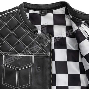 Best Quality Stylish Leather Motorbike <b>Vest</b> for Men Breathable and Windproof Casual Outer Wear for Winter Wholesale Price - Product Image 2
