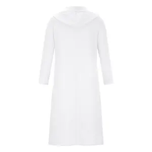 Thobe pour hommes, vêtements arabes islamiques, kaftan musulman, robe décontractée à capuche, jubba à manches longues - Product Image 5