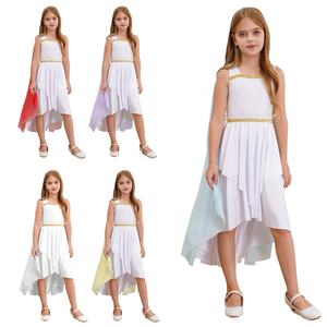 6-16 niñas niños antiguo griego Toga disfraz sin mangas chal vestido para la <span class=keywords><strong>antigua</strong></span> <span class=keywords><strong>Roma</strong></span> Egipto princesa Cosplay disfraces - Product Image 1