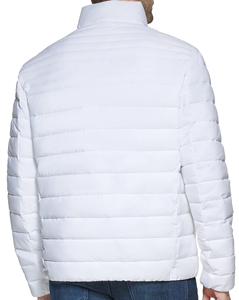 Veste matelassée pour homme en gros, avec logo personnalisé, impression OEM, manteau d'hiver matelassé à bulles avec poches, vêtement d'extérieur chaud et rembourré - Product Image 5