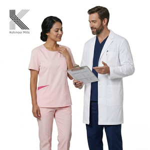 Wholesale Poly-Cotton Women's Lab Coat <b>Short</b> Sleeve Doctor Nurse Dress Long Sleeve Medical Uniforms <b>White</b> <b>Jacket</b> Lab Coat - Product Image 1