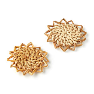 Nuevo diseño, precio competitivo, manija de puerta de dormitorio de ratán natural y perillas de tocador, accesorios para muebles - Product Image 1