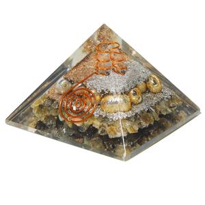 Piedras preciosas de siete chakras Pirámides de orgón para meditación Chips naturales Pirámide de orgón piedra curativa para decoración del hogar Piedra de 7 Chakras - Product Image 6