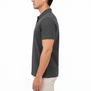 เสื้อเชิ้ตผู้ชายพรีเมียม ผ้าโพลีเอสเตอร์ปิเก้ 220 GSM ระบายอากาศได้ดี กันยับ ทรงปกติ แขนสั้น สวมใส่ได้ทั้งแบบทางการและแบบลำลอง - Product Image 2