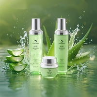 Set de Cuidado Facial de Aloe Vera, Hidratante, Tónico, Loción, Crema Aclarante, Estilo Coreano, Kit de Viaje para Rutina Diaria, para Todo Tipo de Piel